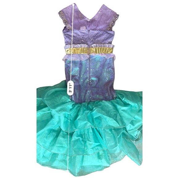 Disney Deluxe Little Mermaid Ariel Costume Halloween Cosplay Pretend 12 Fantasy - Picture 7 of 10